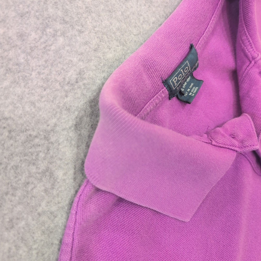Polo Ralph Lauren Purple Polo Shirt Top Girls Size L (14-16) Short‎ Sleeve - Picture 3 of 8